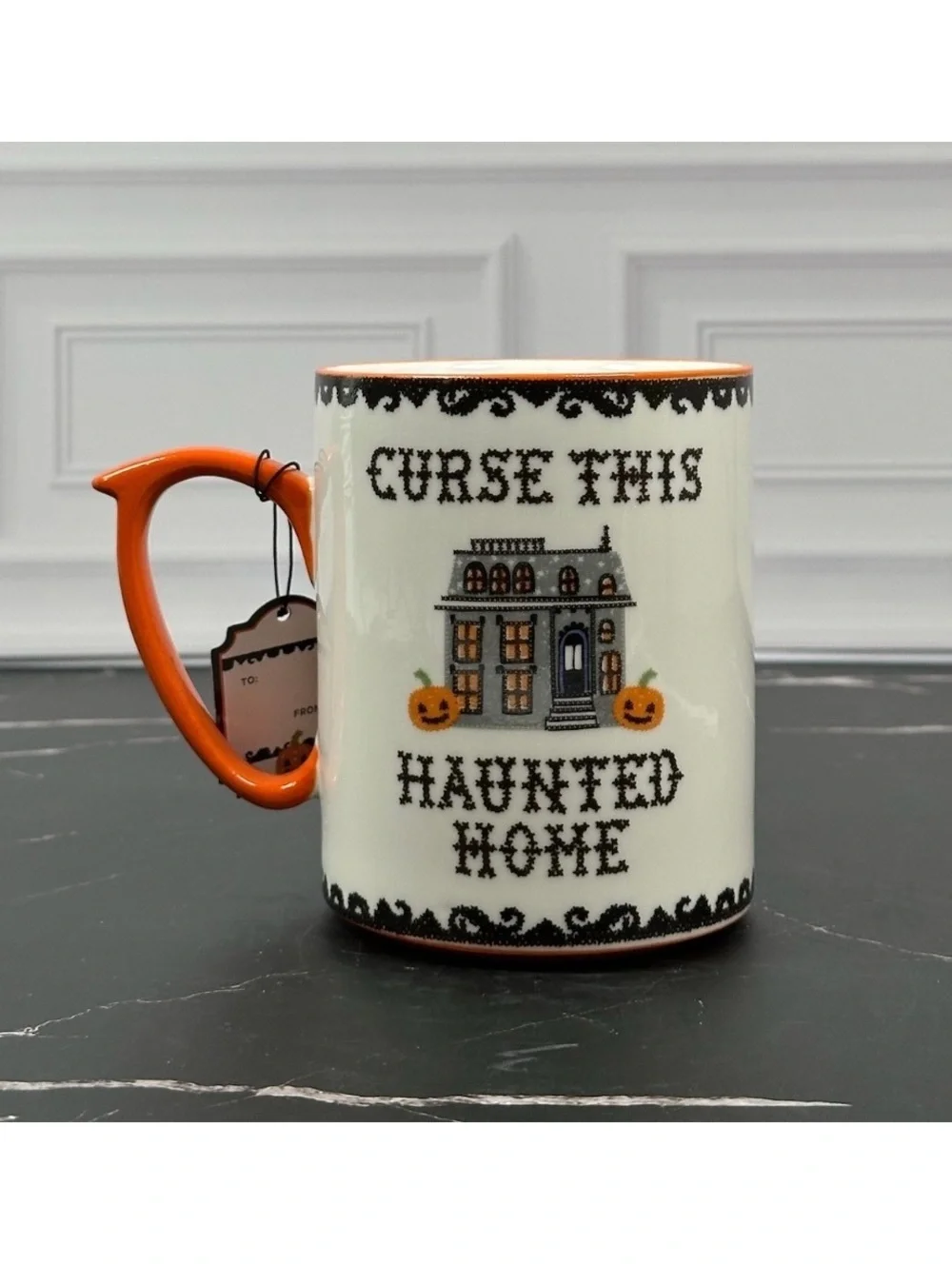 EnVogue Mug - Curse This Haunted Home, Orange and B